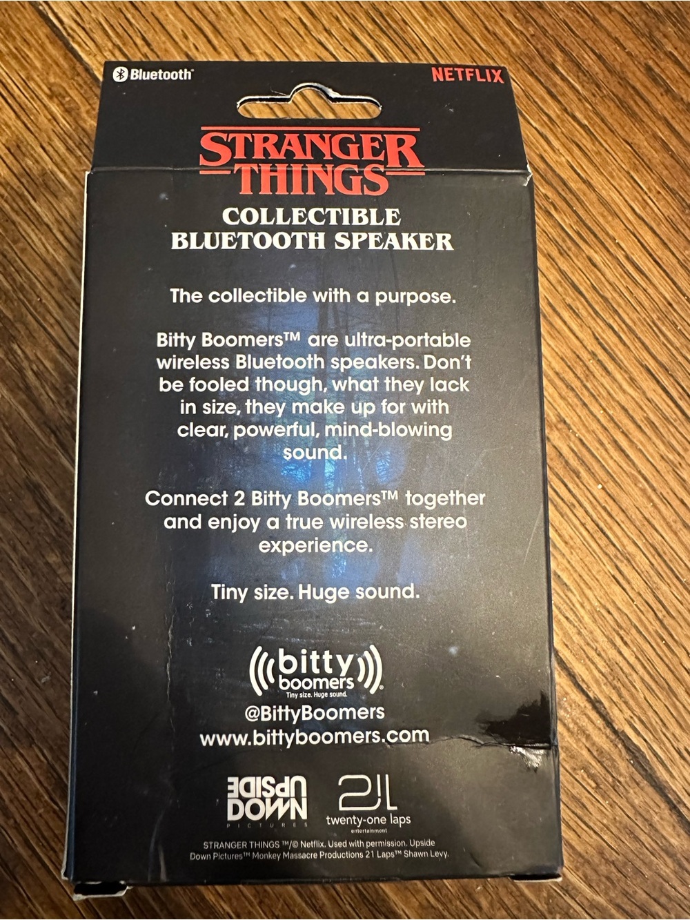 Stranger Things Collectible Bitty Boomers Bluetooth Speaker - Black & Red - Picture 3 of 5